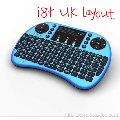 Rii 2.4GHz Wireless Mini PC Keyboard Touchpad V2 (UK Layout)